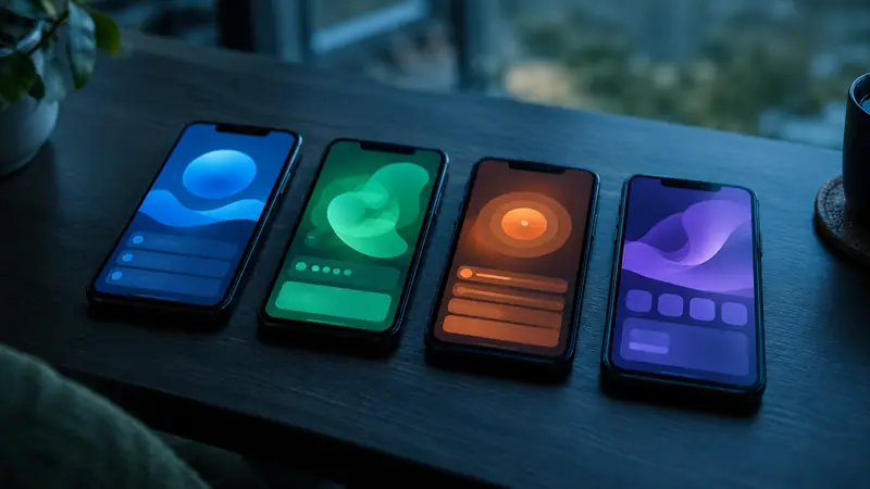 Betting apps compared on four phones