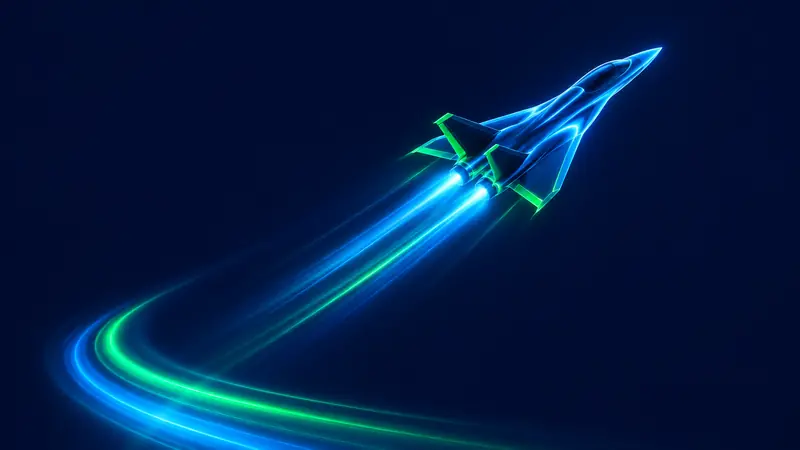Jet crash game concept with a rising trail