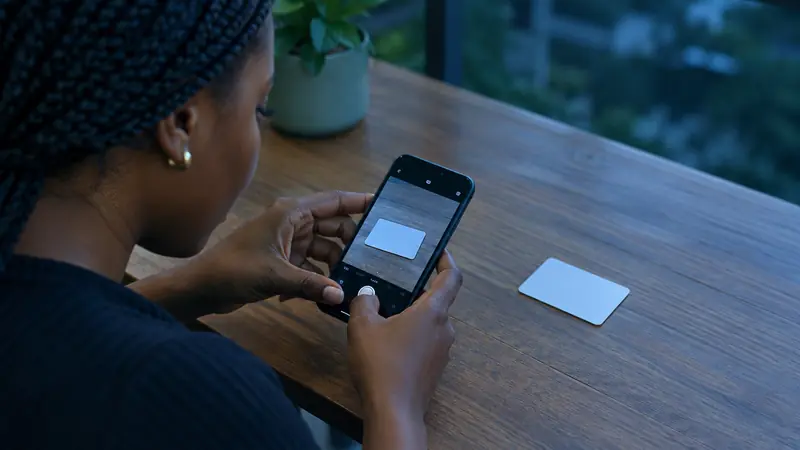 Photographing an ID card for identity verification