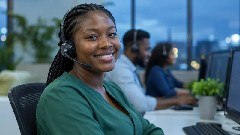 Customer support agent answering a player